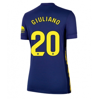 Billige Fotballdrakt Atletico Madrid Giuliano Simeone #20 Replika Bortedrakt Dame 2025-26 Kortermet